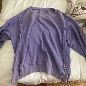 Aerie waffle knit lightweight sweatshirt